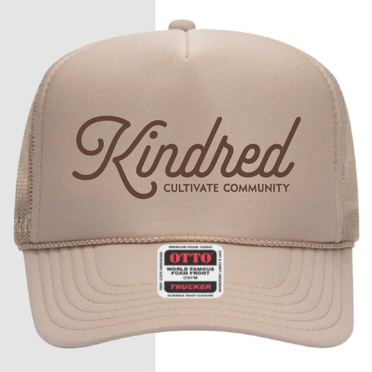 Kindred Cultivate Community Trucker Hat - Khaki